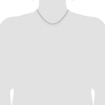 14k White Gold 1.4mm D/C Forzantine Cable Chain