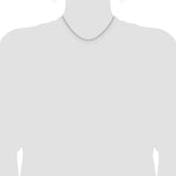 14k White Gold 1.4mm D/C Forzantine Cable Chain