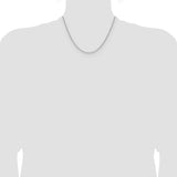 14k White Gold 1.4mm D/C Forzantine Cable Chain
