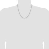 14k White Gold 1.4mm D/C Forzantine Cable Chain