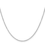 14k White Gold 1.4mm D/C Forzantine Cable Chain