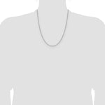 14k White Gold 1.4mm D/C Forzantine Cable Chain