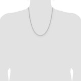 14k White Gold 1.4mm D/C Forzantine Cable Chain