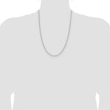 14k White Gold 1.4mm D/C Forzantine Cable Chain