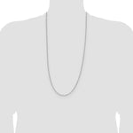 14k White Gold 1.4mm D/C Forzantine Cable Chain