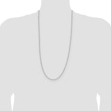 14k White Gold 1.4mm D/C Forzantine Cable Chain