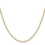 14k 2.1mm Solid Beveled Paperclip Chain