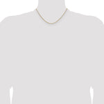 14k 2.1mm Solid Beveled Paperclip Chain