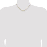 14k 2.1mm Solid Beveled Paperclip Chain