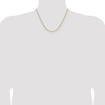 14k 2.1mm Solid Beveled Paperclip Chain