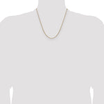 14k 2.1mm Solid Beveled Paperclip Chain