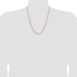 14k 2.1mm Solid Beveled Paperclip Chain