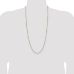 14k 2.1mm Solid Beveled Paperclip Chain