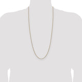 14k 2.1mm Solid Beveled Paperclip Chain