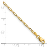 14k 2.1mm Solid Beveled Paperclip Chain