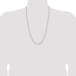 14k White Gold 2.1mm Solid Beveled Paperclip Chain