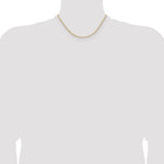 14k 3.0mm Solid Beveled Paperclip Chain