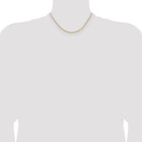 14k 3.0mm Solid Beveled Paperclip Chain