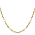 14k 3.0mm Solid Beveled Paperclip Chain