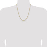 14k 3.0mm Solid Beveled Paperclip Chain
