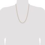 14k 3.0mm Solid Beveled Paperclip Chain