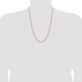 14k 3.0mm Solid Beveled Paperclip Chain
