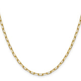 14k 3.0mm Solid Beveled Paperclip Chain