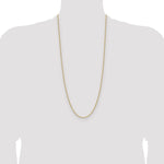 14k 3.0mm Solid Beveled Paperclip Chain