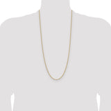 14k 3.0mm Solid Beveled Paperclip Chain