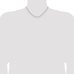 14k White Gold 3.0mm Solid Beveled Paperclip Chain