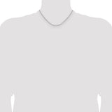 14k White Gold 3.0mm Solid Beveled Paperclip Chain