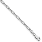 14k White Gold 3.0mm Solid Beveled Paperclip Chain