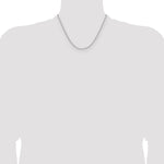 14k White Gold 3.0mm Solid Beveled Paperclip Chain