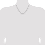 14k White Gold 3.0mm Solid Beveled Paperclip Chain