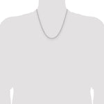 14k White Gold 3.0mm Solid Beveled Paperclip Chain