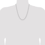 14k White Gold 3.0mm Solid Beveled Paperclip Chain