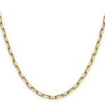 14k 3.5mm Solid Beveled Paperclip Chain