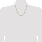 14k 3.5mm Solid Beveled Paperclip Chain
