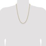 14k 3.5mm Solid Beveled Paperclip Chain