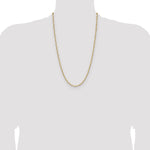 14k 3.5mm Solid Beveled Paperclip Chain