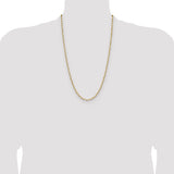 14k 3.5mm Solid Beveled Paperclip Chain