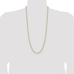14k 3.5mm Solid Beveled Paperclip Chain