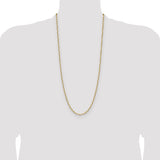 14k 3.5mm Solid Beveled Paperclip Chain