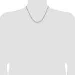 14k White Gold 3.5mm Solid Beveled Paperclip Chain