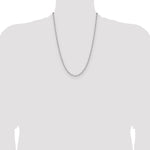 14k White Gold 3.5mm Solid Beveled Paperclip Chain