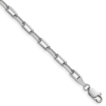 14k White Gold 3.5mm Solid Beveled Paperclip Chain