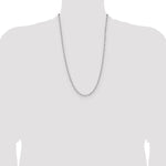 14k White Gold 3.5mm Solid Beveled Paperclip Chain