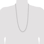 14k White Gold 3.5mm Solid Beveled Paperclip Chain
