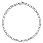 14k White Gold 3.5mm Solid Beveled Paperclip Chain
