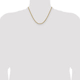 14k 3.25mm D/C French Link Chain